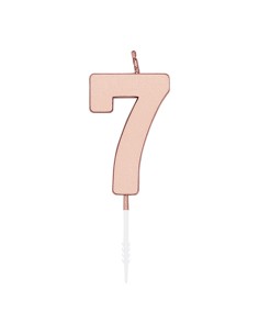 Metallic Kaars Rosé Goud - Nummer 7