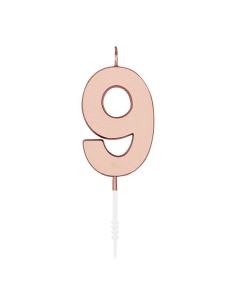 Metallic Kaars Rosé Goud - Nummer 9