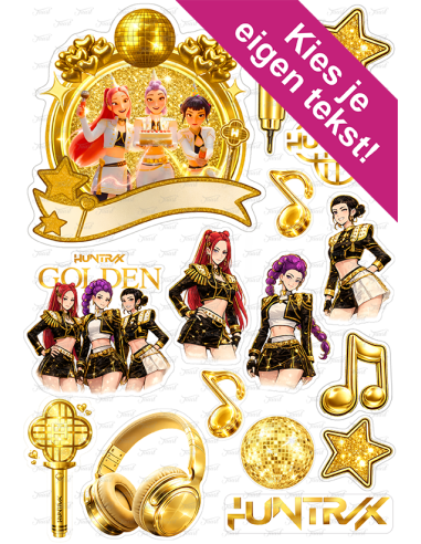 DIY Taarttopper K-Pop Demon Hunters Golden Huntrix - 13cm