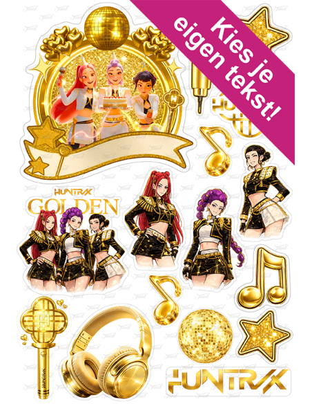 DIY Taarttopper K-Pop Demon Hunters Golden Huntrix - 13cm