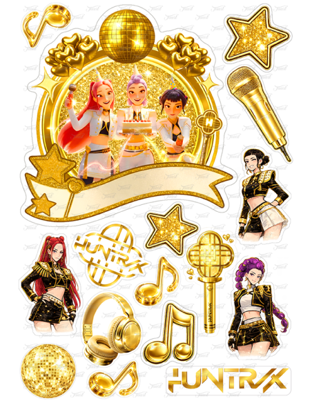 DIY Taarttopper K-Pop Demon Hunters Golden Huntrix - 13cm