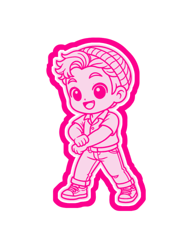 3D Uitsteker op Maat: K-Pop Demon Hunters Abby met Stempel