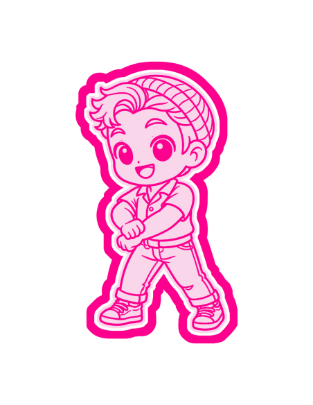 3D Uitsteker op Maat: K-Pop Demon Hunters Abby met Stempel