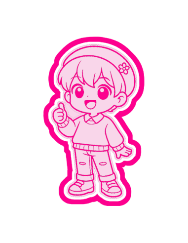 3D Uitsteker op Maat: K-Pop Demon Hunters Baby met Stempel