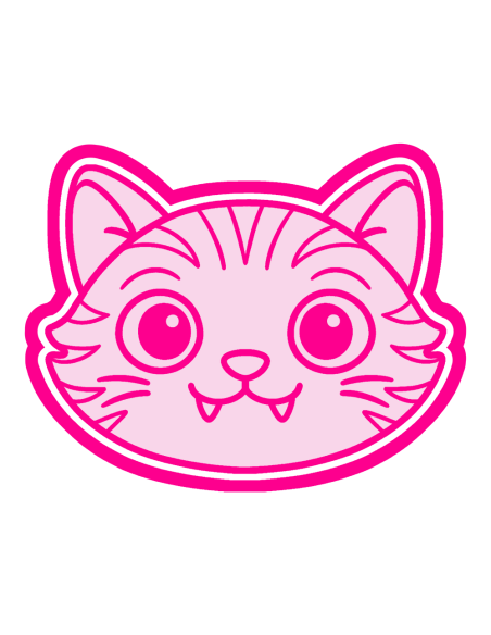 3D Uitsteker op Maat: K-Pop Demon Hunters Derpie Cat Hoofd