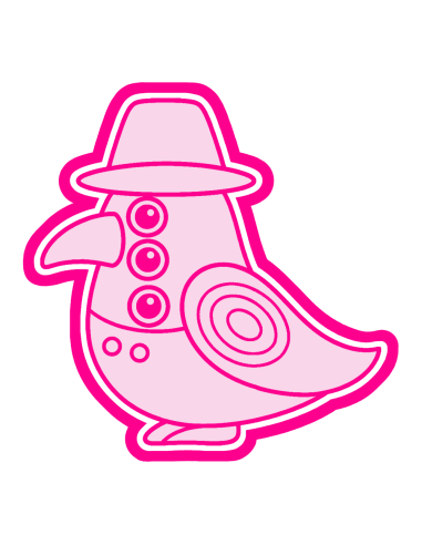 3D Uitsteker op Maat: K-Pop Demon Hunters Magpie met Stempel