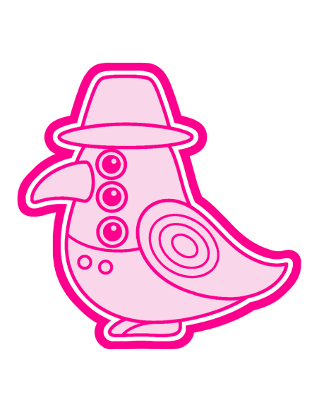 3D Uitsteker op Maat: K-Pop Demon Hunters Magpie met Stempel