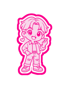 3D Uitsteker op Maat: K-Pop Demon Hunters Jino met Stempel