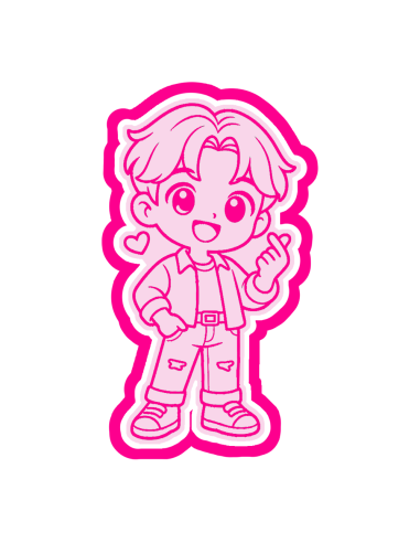 3D Uitsteker op Maat: K-Pop Demon Hunters Jino met Stempel