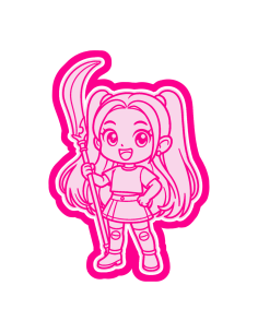 3D Uitsteker op Maat: K-Pop Demon Hunters Mira met Stempel