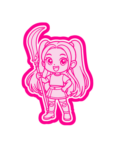 3D Uitsteker op Maat: K-Pop Demon Hunters Mira met Stempel