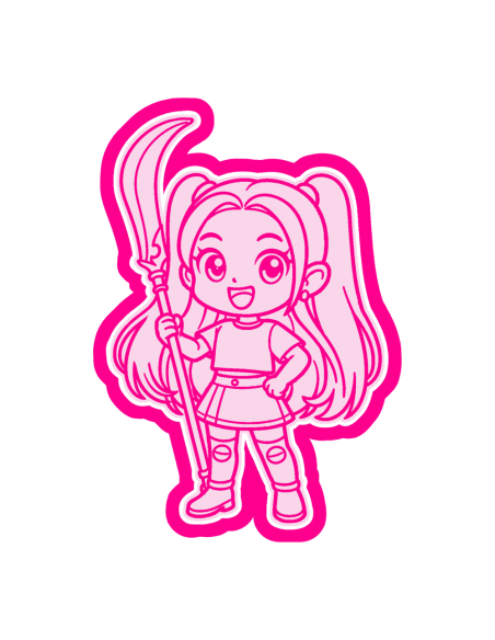 3D Uitsteker op Maat: K-Pop Demon Hunters Mira met Stempel