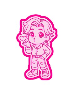 3D Uitsteker op Maat: K-Pop Demon Hunters Romance met Stempe