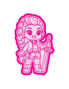 3D Uitsteker op Maat: K-Pop Demon Hunters Rumi met Stempe