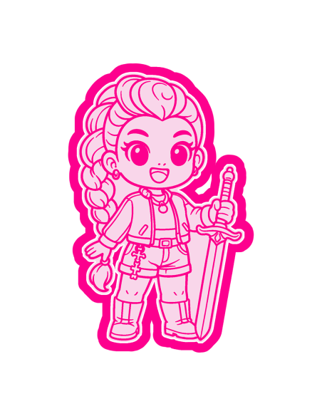 3D Uitsteker op Maat: K-Pop Demon Hunters Rumi met Stempe