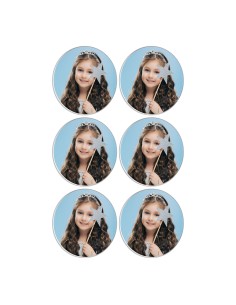 Full Colour Cupcaketoppers Front Eigen Foto: Rond 5 cm -6st-
