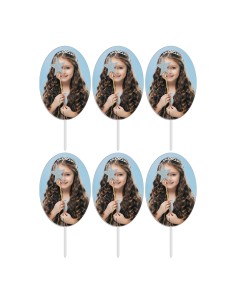 Full Colour Cupcaketoppers Eigen Foto: Ovaal 1 - 5 cm -6st