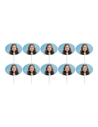 Full Colour Cupcaketoppers Eigen Foto: Ovaal 2 - 3,5 cm 10st
