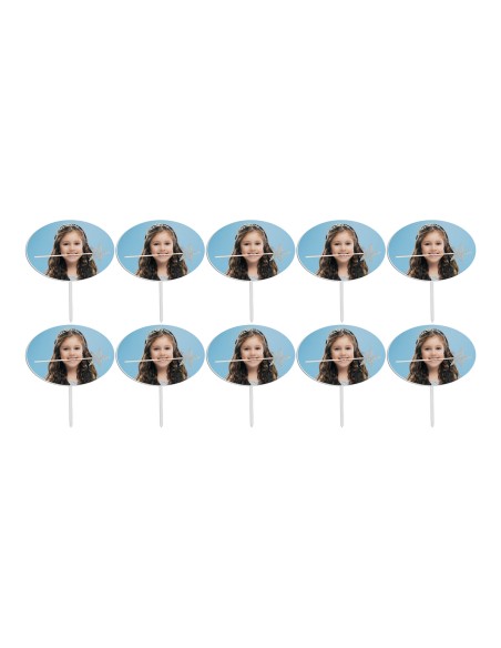 Full Colour Cupcaketoppers Eigen Foto: Ovaal 2 - 3,5 cm 10st