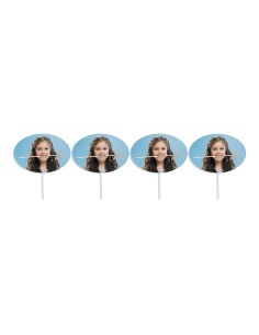 Full Colour Cupcaketoppers Eigen Foto: Ovaal 2 - 6 cm -4st