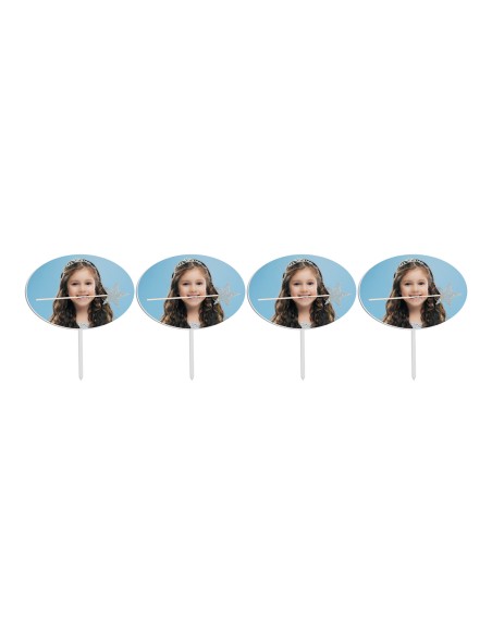 Full Colour Cupcaketoppers Eigen Foto: Ovaal 2 - 6 cm -4st