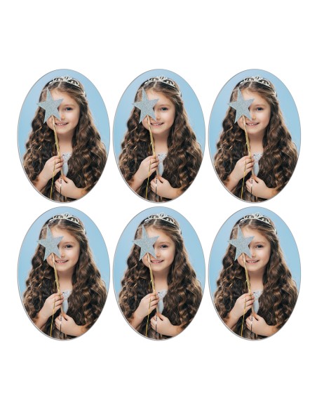 Full Colour Cupcaketoppers Front Eigen Foto: Ovaal 1 - 5 cm