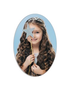 Full Colour Taarttopper Front Eigen Foto: Ovaal 1 - 12 cm