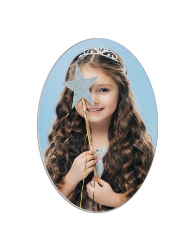 Full Colour Taarttopper Front Eigen Foto: Ovaal 1 - 16 cm