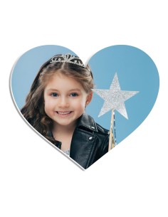 Full Colour Taarttopper Front Eigen Foto: Hart - 10 cm