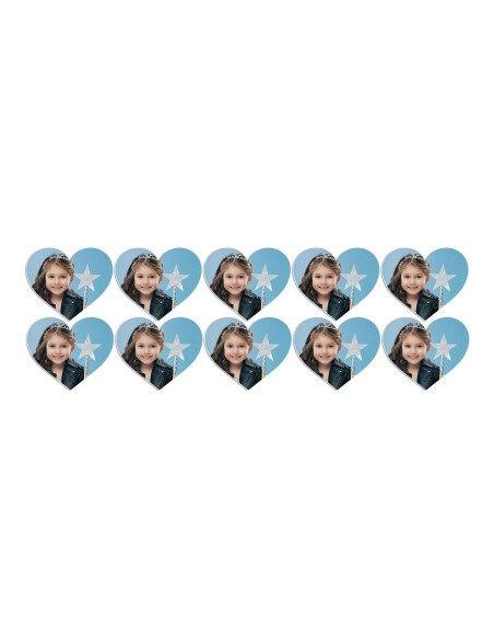 Full Colour Cupcaketoppers Front Eigen Foto: Hart 3,5cm 10st