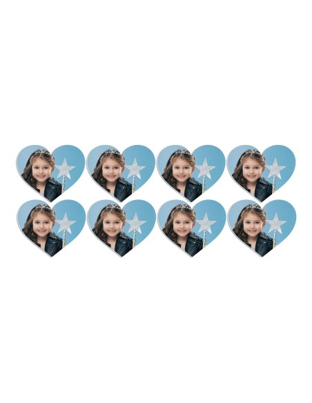 Full Colour Cupcaketoppers Front Eigen Foto: Hart 4 cm -8st-