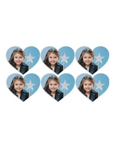 Full Colour Cupcaketoppers Front Eigen Foto: Hart 5 cm -6st-