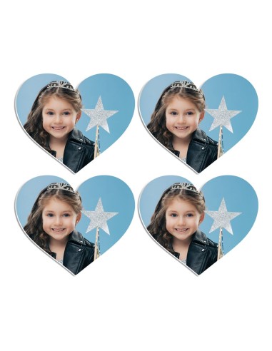 Full Colour Cupcaketoppers Front Eigen Foto: Hart 6 cm -4st-