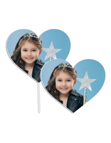 Full Colour Taarttopper Ontwerp op Maat: Hart