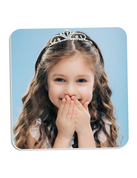 Full Colour Taarttopper Front Eigen Foto: Vierkant - 12 cm
