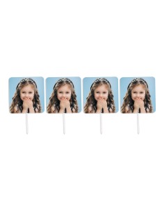 Full Colour Cupcaketoppers Eigen Foto: Vierkant 6 cm