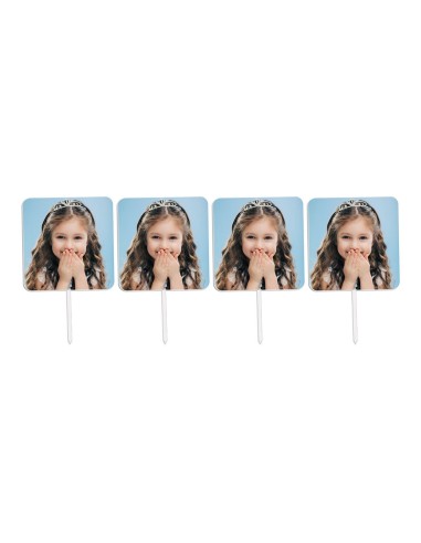 Full Colour Cupcaketoppers Eigen Foto: Vierkant 6 cm