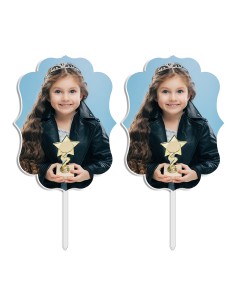 Full Colour Cupcaketoppers Eigen Foto: Frame 1 - 7,5 cm