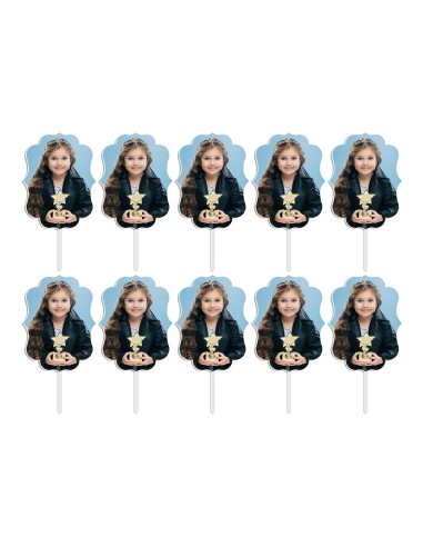 Full Colour Cupcaketoppers Eigen Foto: Frame 1 - 3,5 cm