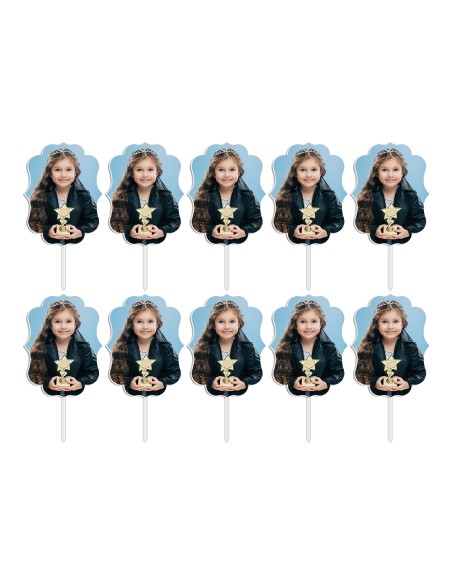 Full Colour Cupcaketoppers Eigen Foto: Frame 1 - 3,5 cm