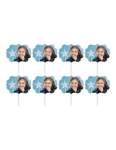 Full Colour Cupcaketoppers Eigen Foto: Frame 2 - 4 cm