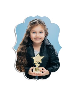 Full Colour Taarttopper Front Eigen Foto: Frame 1 - 10 cm