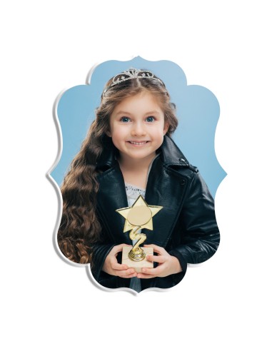 Full Colour Taarttopper Front Eigen Foto: Frame 1 - 12 cm