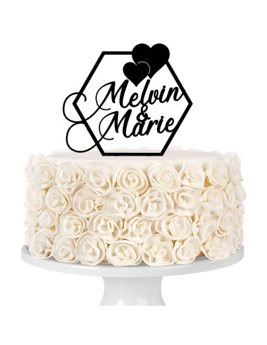 Taarttopper op Maat: Vijfhoek met Namen