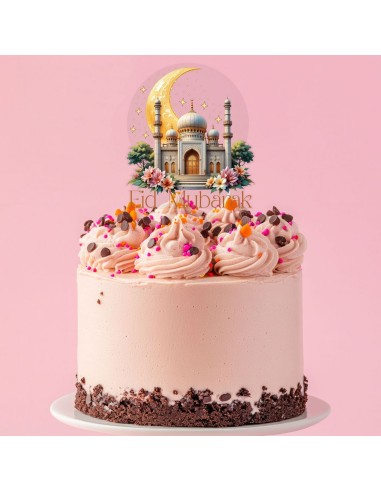 Full Colour Taarttopper op Maat: Eid Mubarak 1
