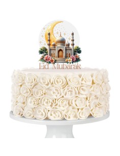 Full Colour Taarttopper op Maat: Eid Mubarak 1 2