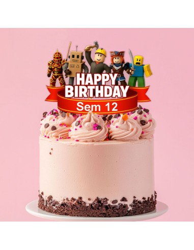 Full Colour Taarttopper op Maat: Roblox 2