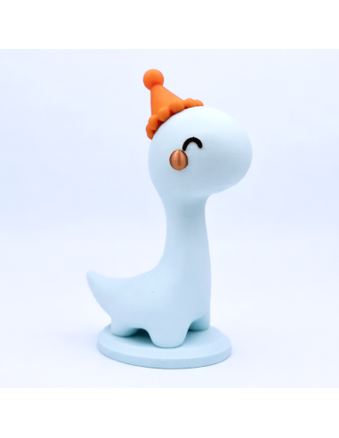 3D Taarttopper op Maat: Dino 1 - Blauw-Brons