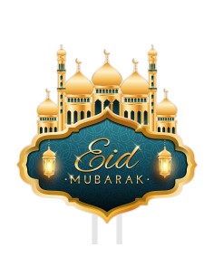 Full Colour Taarttopper op Maat: Eid Mubarak 2