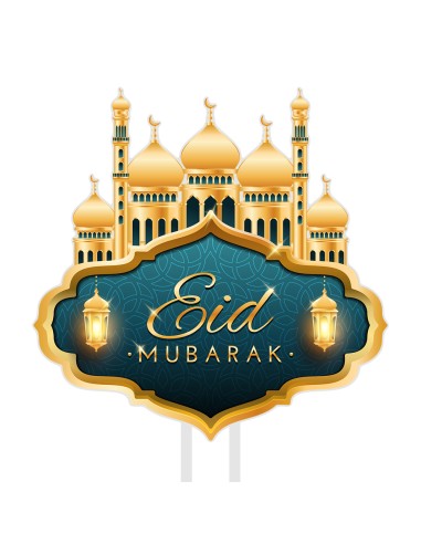 Full Colour Taarttopper op Maat: Eid Mubarak 2